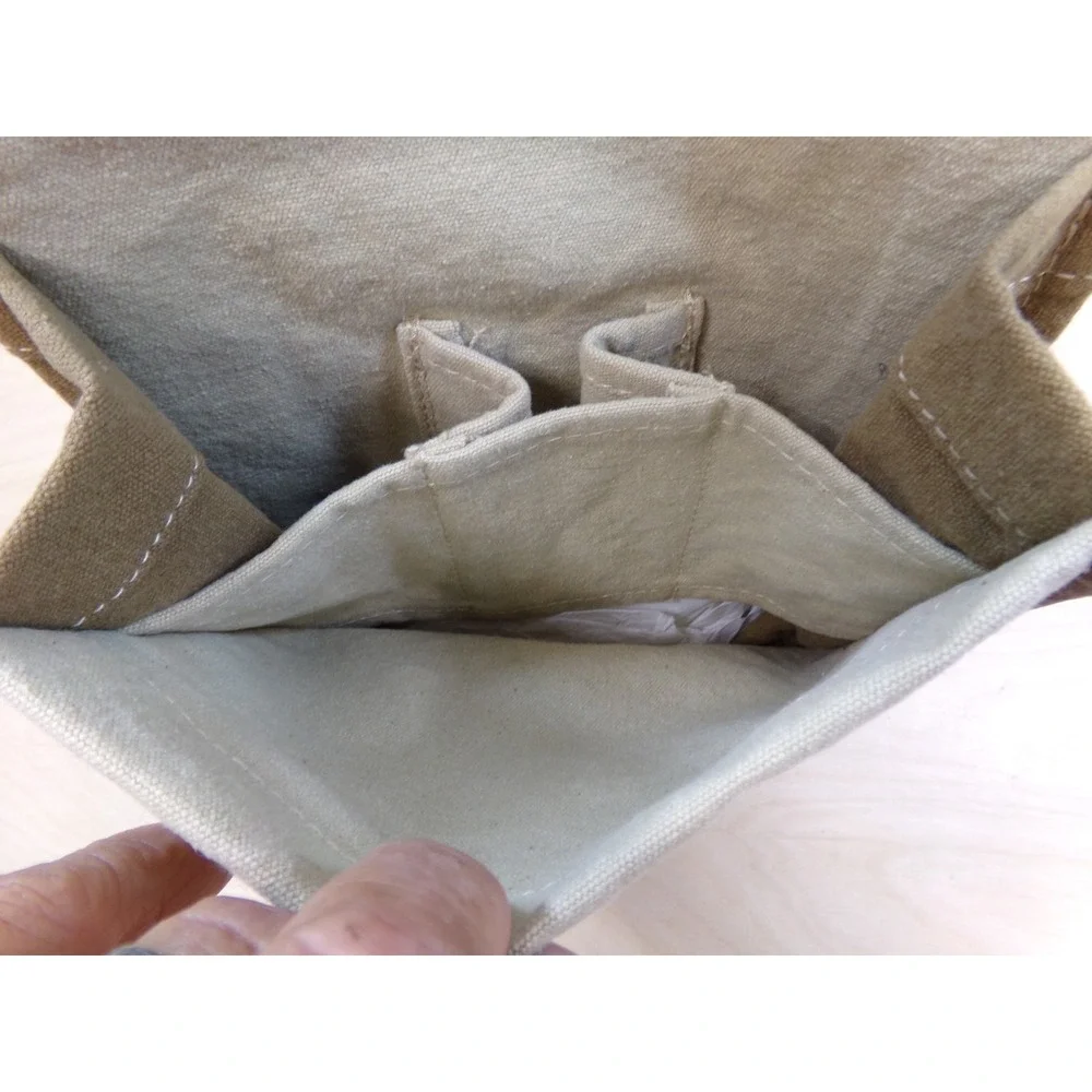 Myra Bag Drink‎ a Cold Beer 6 Pack & Snack Canvas & Leather Tote Carrier New